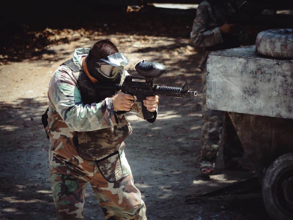 Person playing paintball