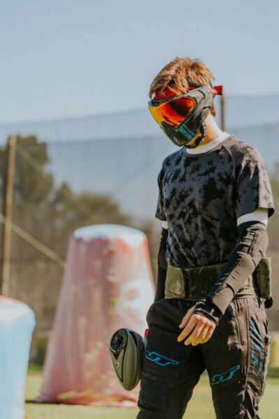 Teenage Boy with Paintball Gun